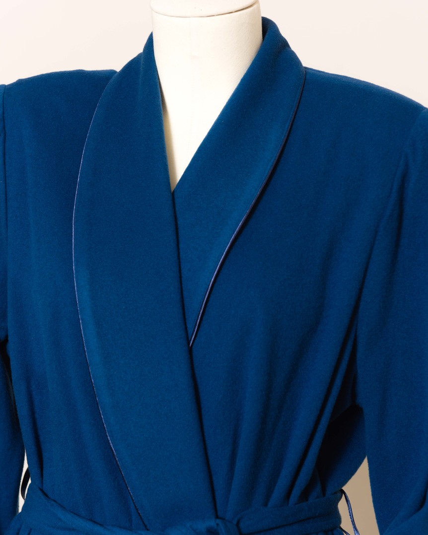 Top Drawer Lingerie Boutique Kaye Jones Wool Cashmere Full Length Wrap Robe